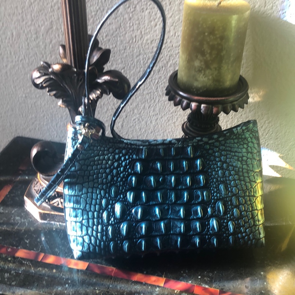 Brahmin Verdigris or Blue Patina Wristlet NWOT